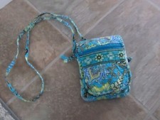 Vera Bradley Crossbody Hipster Paisley Quilted Purse Peacock Teal Green Quilted