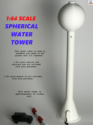 1:64 Scale 16 Inch SPHERICAL WATER TOWER  (2 Pieces) (DIORAMAS)   Priority Mail
