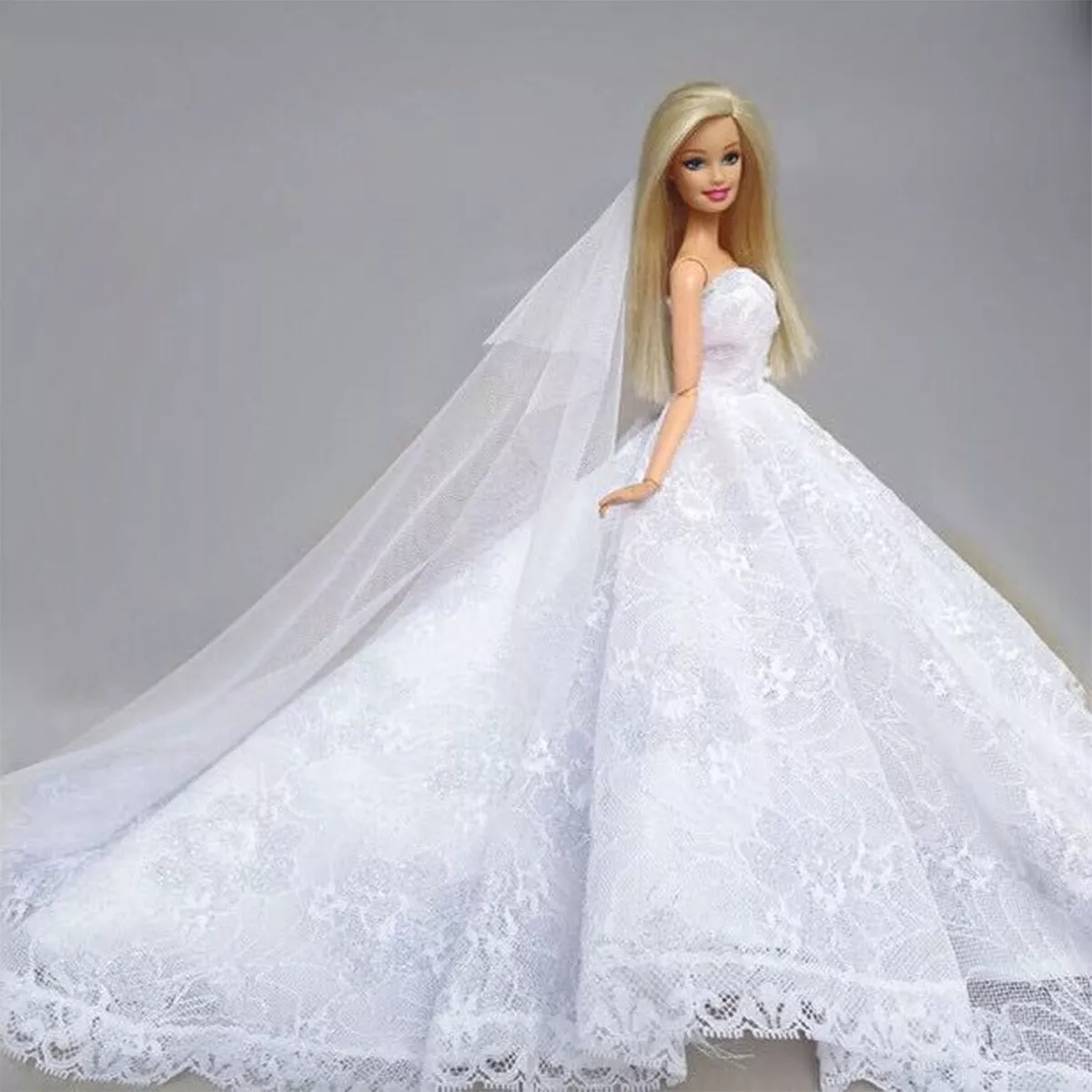 Pure white cheap gown