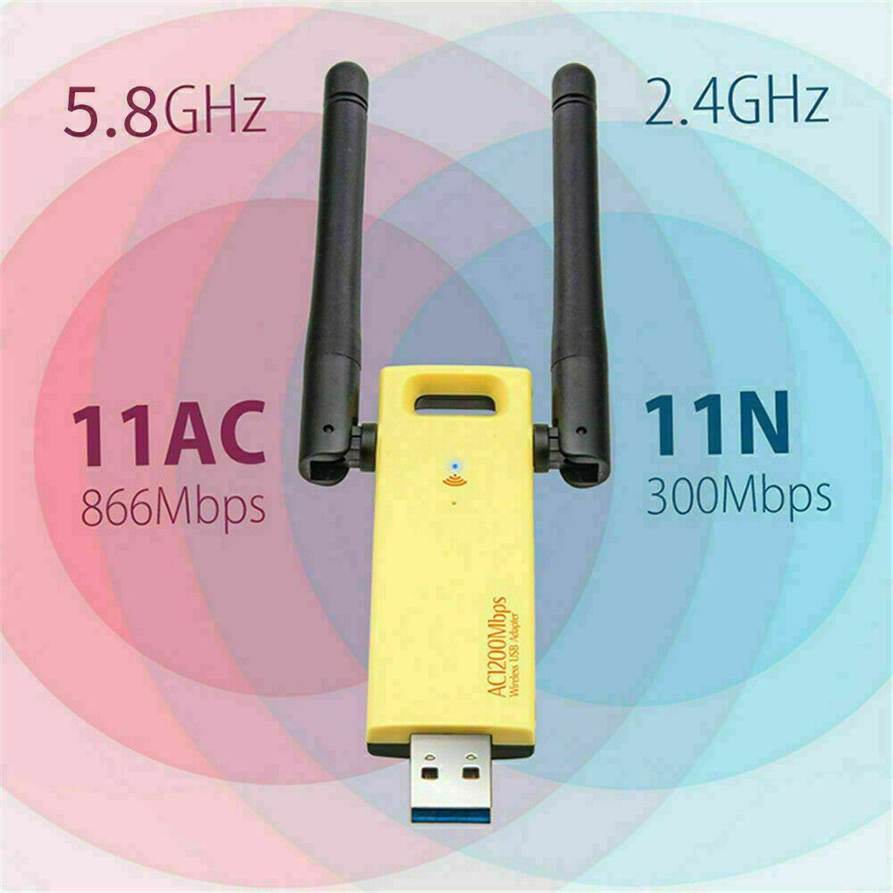 1200Mbps Long Range AC1200 Dual Band 5GHz Wireless USB 3.0 WiFi - Foto 11