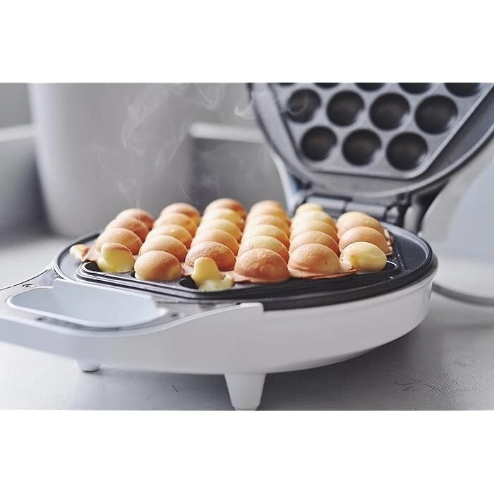 Hong Kong Style Egg Waffle Maker Non Stick Plate Pan Safe Easy Recipe Star Blue