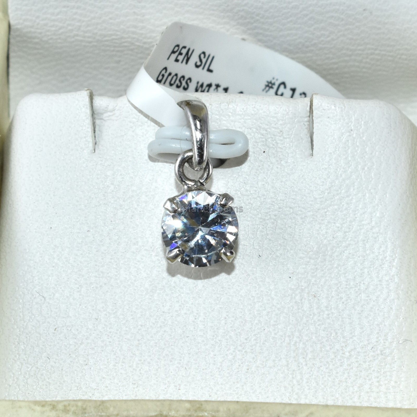 CZ Diamond Pendant Solitaire Diamond Necklace Round Stone Pendant Cubic Zirconia