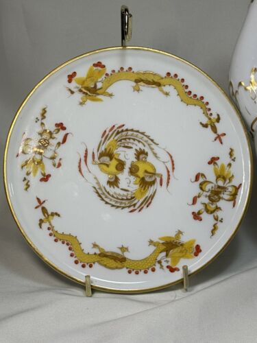 Meissen 'Yellow Dragon (Red Dot)' 6 Cup TEA POT w/Open Rose Lid & TRIVET - 1st Q - Picture 4 of 17