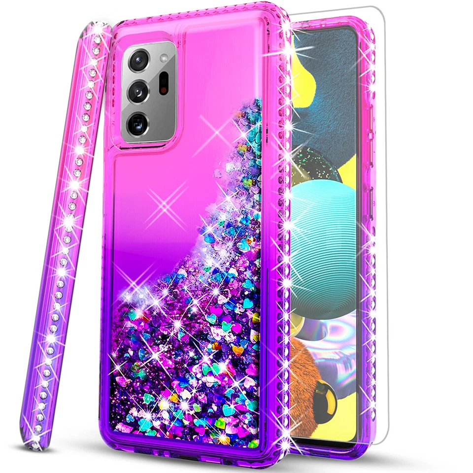 Funda para teléfono Samsung Galaxy Note 20 Ultra líquida brillante diamante Foto 4 de 4