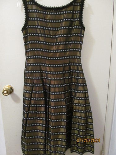 1960s true vintage gorgeous party dress polished brown silk 34-28-38 - Picture 2 of 12