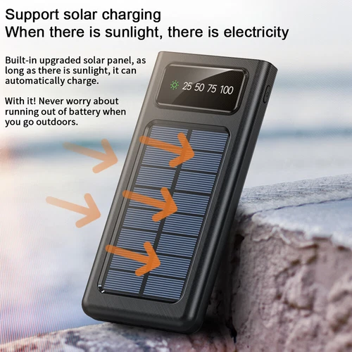3000000mAh 4 USB Portable Charger Solar Power Bank For Cell Phone - Picture 5 of 12