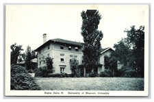 Alpha Delta Pi Sorority University of Missouri Columbia Albertype Postcard R6
