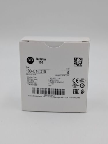 Allen-Bradley 100-C16D10 16 AMP 120VAC COIL IEC Contactor New Sealed US STOCK - Picture 3 of 5
