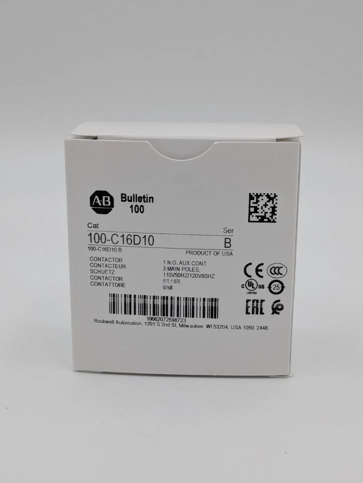 Allen-Bradley 100-C16D10 16 AMP 120VAC COIL IEC Contactor New Sealed US STOCK - Image 3 of 4