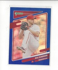 2021 Donruss Variation Holo Blue #206 Max Scherzer Nationals