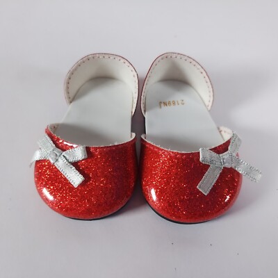American Girl Shoes From Decked Out Holiday Dress Red Sparkle