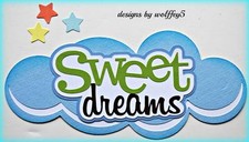 CRAFTECAFE DREAM BABY TITLE scrapbook paper piecing page premade diecut piece