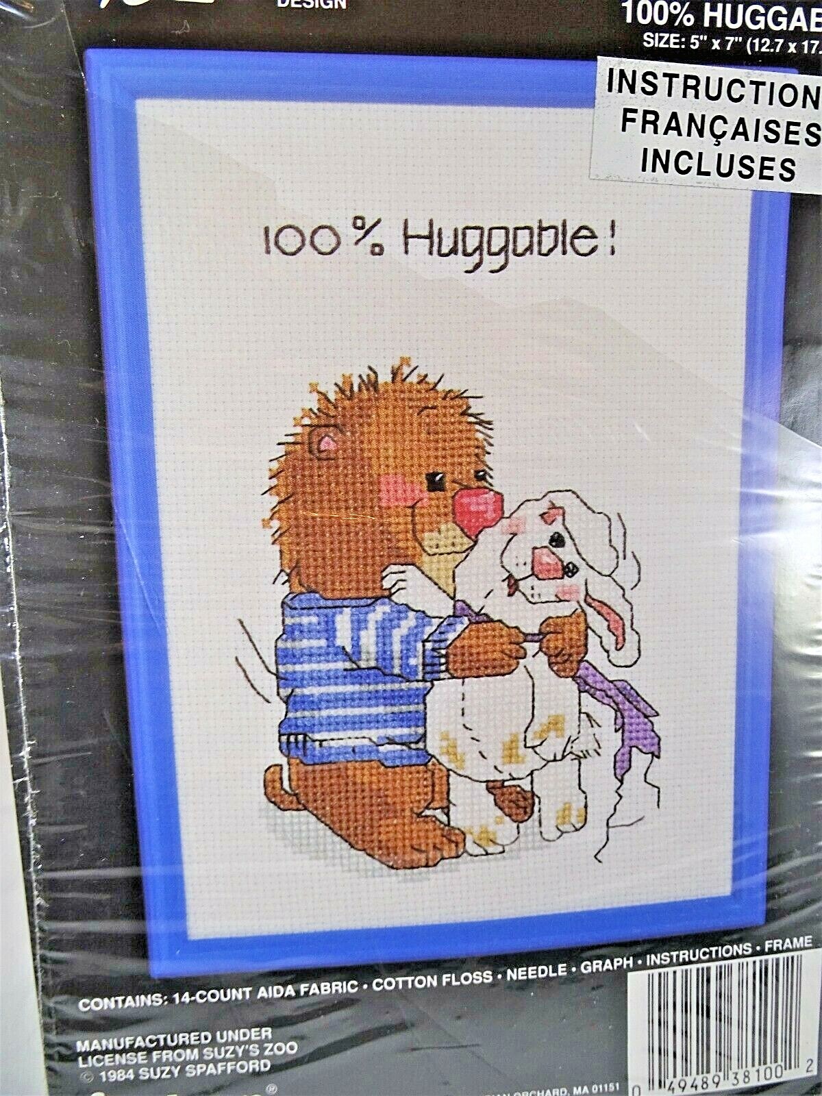 Sealed Package Blue Frame 1984 Janlynn Suzy S Zoo 100 Huggable Counted Cross Stitch Kit 38 100 Designed By Suzy Spafford Kits Craft Supplies Tools Alechcemisieszyc Pl