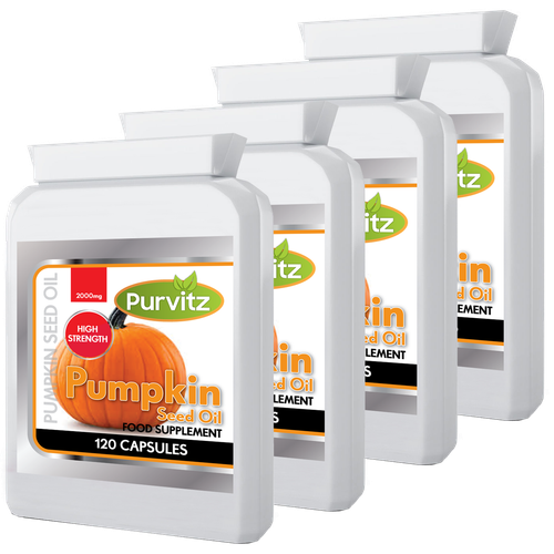 Citrouille Huile de Graines 2000mg 480 Capsules Naturel Homme Santé Supplément
