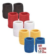 Unique Sports Multi Color Pack Sports Wristbands for Basketball Leagues, 5