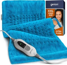 Electric Throw - XXL Heating Pad for Back Pain & Menstrual Pain Relief, Auto Shu