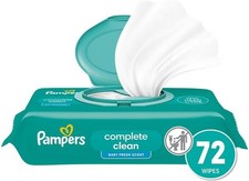 Pampers Baby Wipes, Complete Clean Baby Fresh Scented Wipe 72 Total