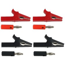 Easily Connectable For Alligator Clips with Secure 4mm Bananas Pack of 8