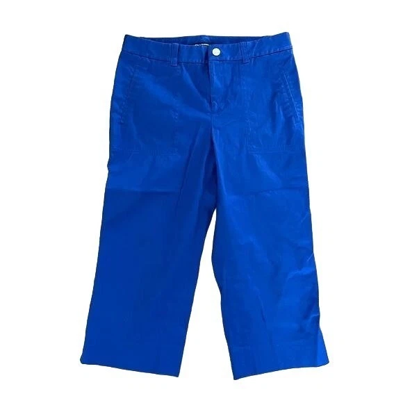 Ralph Lauren Sport Women’s Royal Blue Cropped Capri Pants Size 8 Preppy Colorful