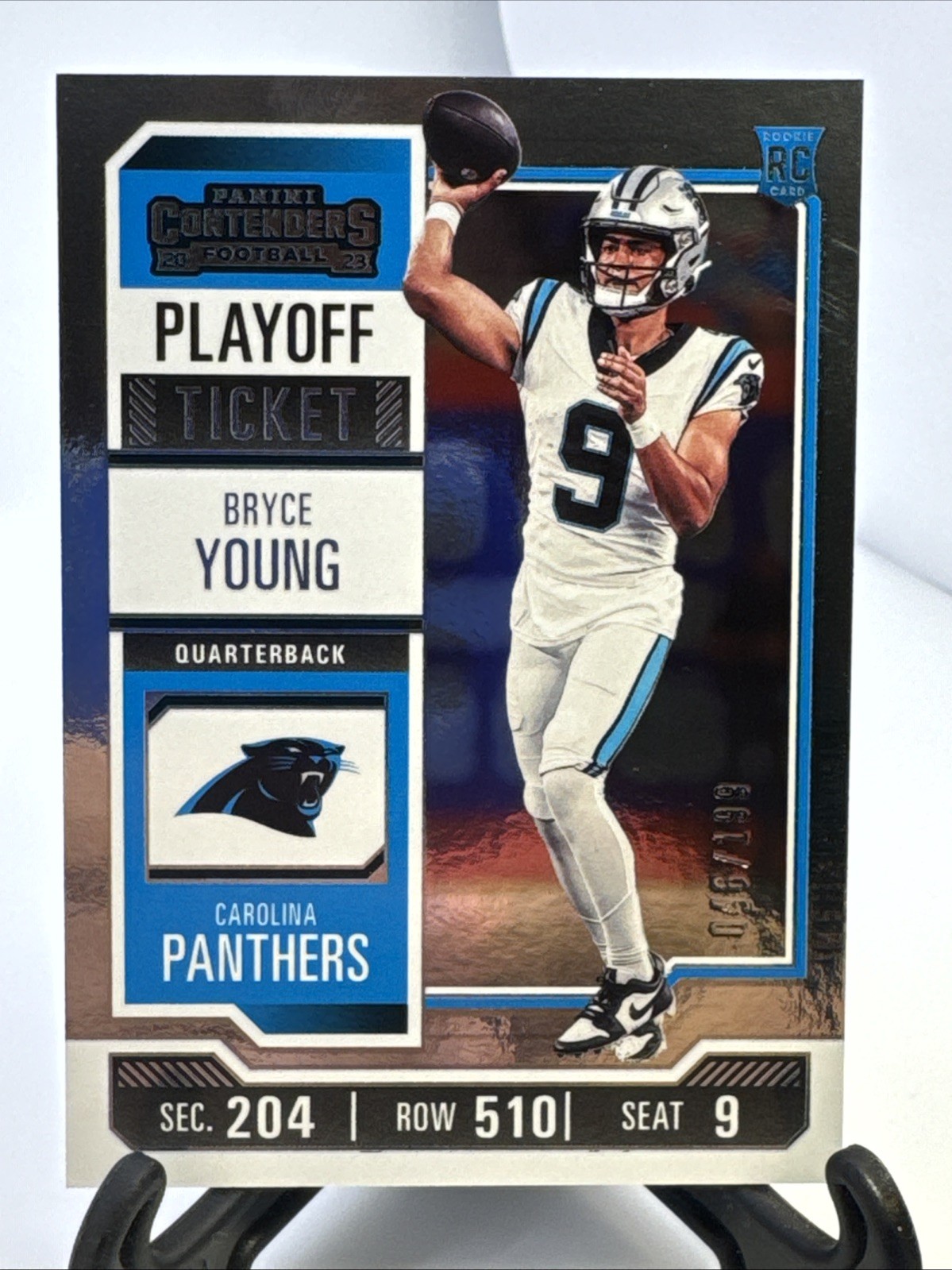 2023 Panini Contenders BRYCE YOUNG Rookie Playoff Ticket /199 Panthers RC #15
