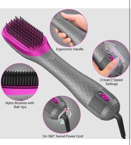 Haartrockner Glätteisen Bürste One Step 1200W leistungsstarker Schlag Ionen Heißluft Salon - Bild 2 von 16