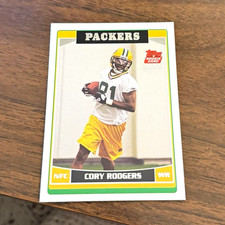 Topps Cory Rodgers #336 Green Bay Packers Football NFL 2006 Topps Rookie Card. rookie card picture