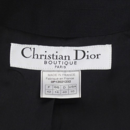 CHRISTIAN DIOR- 2000 2pc Navy Dress Ensemble, Size 6 - Picture 8 of 8