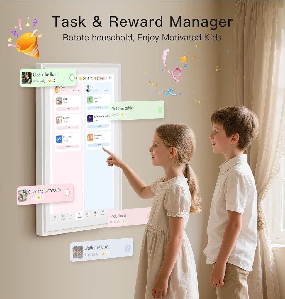 15.6"Digital Calendar, Full HD Touchscreen Smart Planner-with Task & Reward Meal image 4