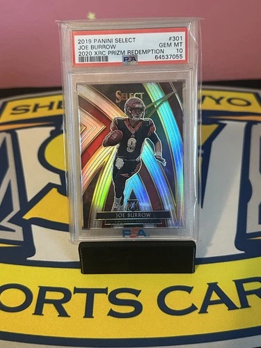 2019 Panini Select 301 JOE BURROW RC Rookie XRC Prizm Redemption PSA 10 💎
