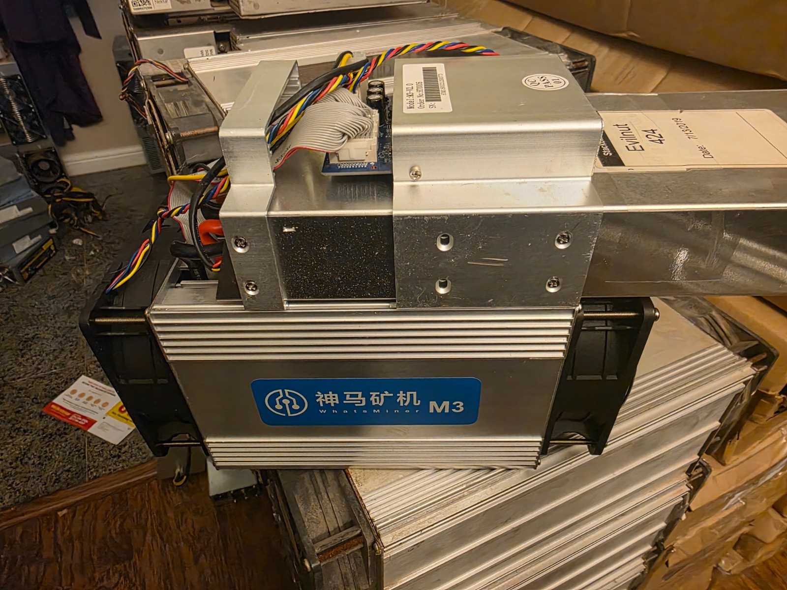 Whatsminer M3 12TH ASIC miner. For a display case