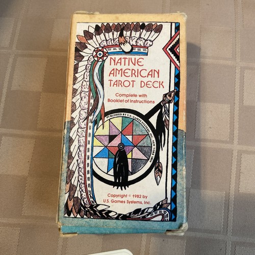 Native American Tarot Deck 1982 Booklet & 78 Cards Warrior of Vessels - Picture 2 of 17