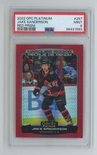 2022-23 OPC Platinum Marquee Rookie Red Prism Jake Sanderson RC PSA 9 #297