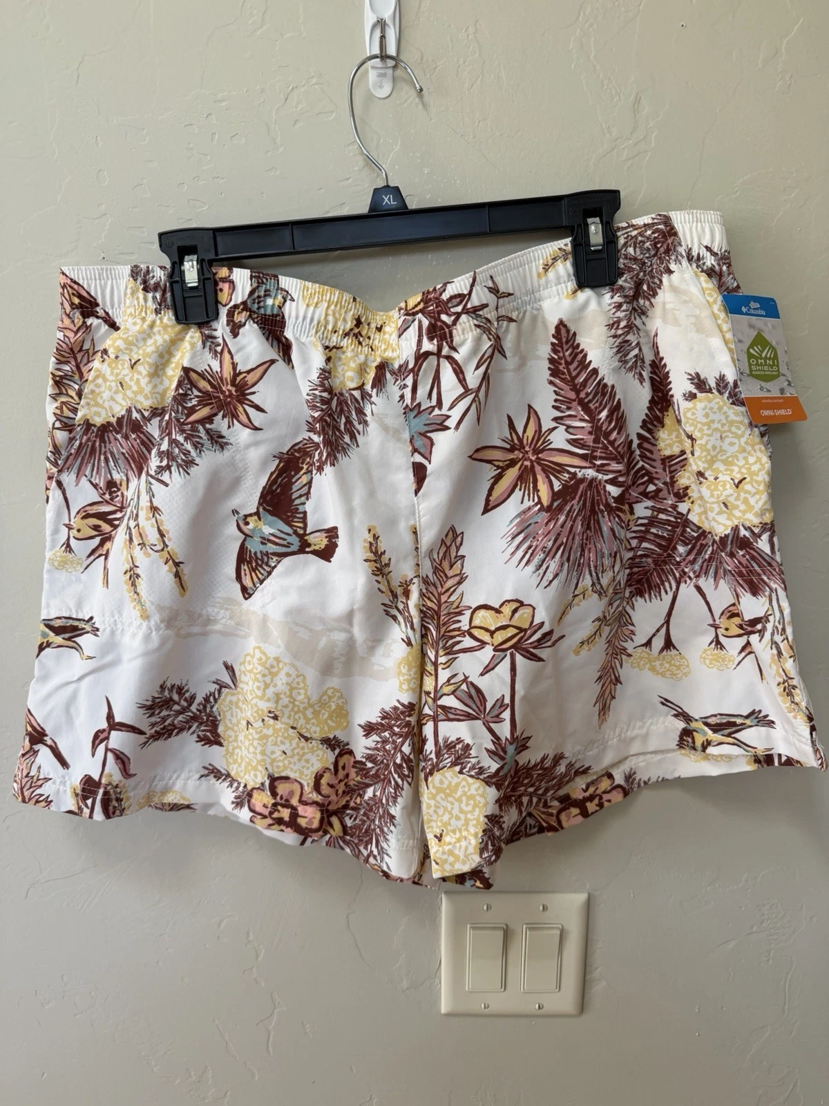Columbia Sandy River Women’s Printed Shorts Sz XL Quick Dry Omni‑Shield NWT