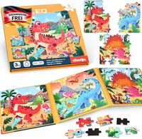 Kinderpuzzle Magnet 3Er-Pack Dinosaurier Reise Lernspielzeug Ab 3 Jahren