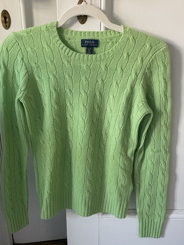 Girls Ralph Lauren Cashmere Sweater, Green, Size 16 (XL)