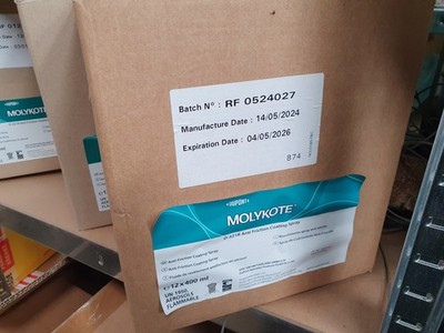 MOLYKOTE D321R / 400 Aerosole BOX mit 12 Mineralöl Kettenschmierspray * 26. Juni *