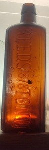 Reed's 1878 Brown Glass Medicine Bottle Medicines & Cures