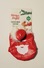 NEW Bearded Dragon Santa Biker Suit Pet Lizard Reptile Christmas Costume