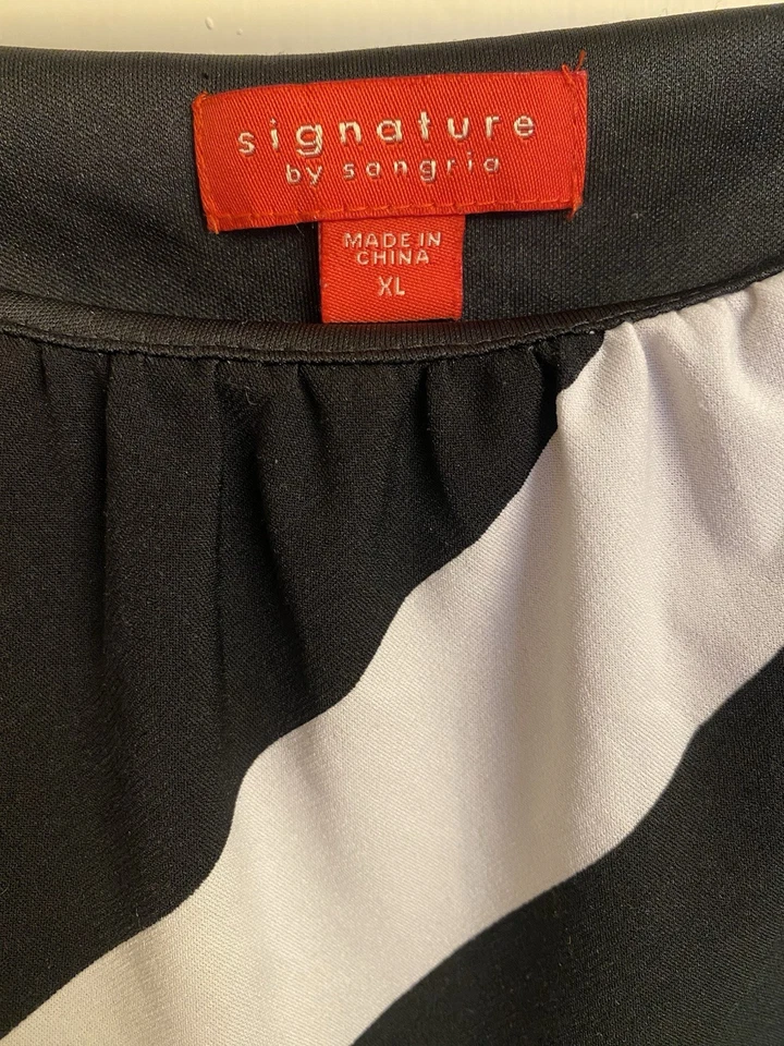 Vestido de mujer Signature By Sangria a rayas manga gorra talla XL multicolor Foto 2 de 4