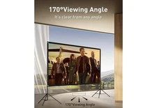 Projector Screen with Stand 120 Inch, Portable 16:9 4K HD Movie Screen