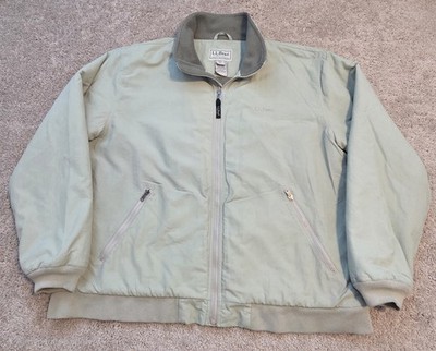 Vintage LL Bean Bomber Jacket Tan Olive Men s XXL Polartec Fleece Lined