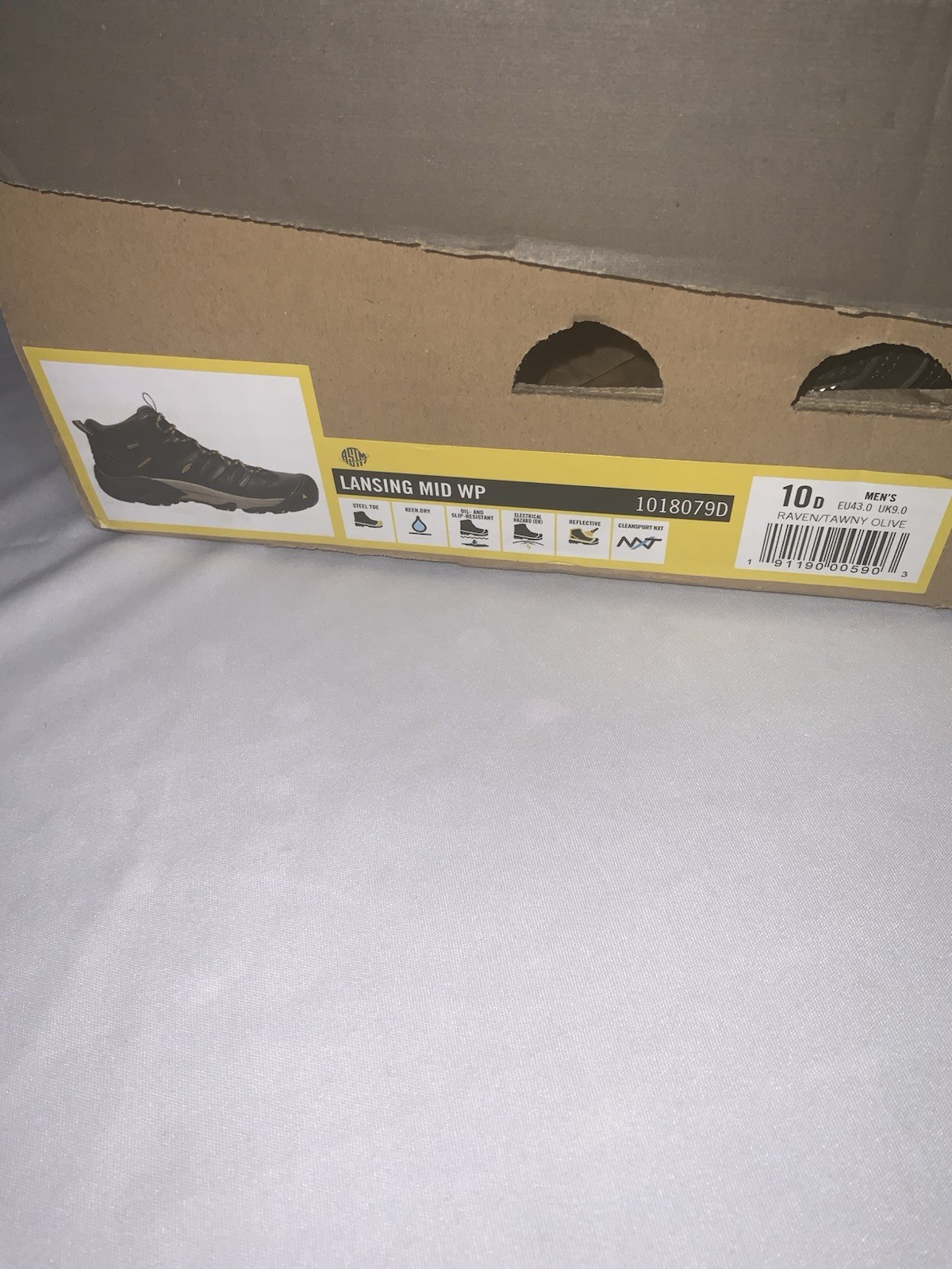 Scarpe KEEN Uomo Taglia 10D LANSING MID WP Punta Acciaio Impermeabili