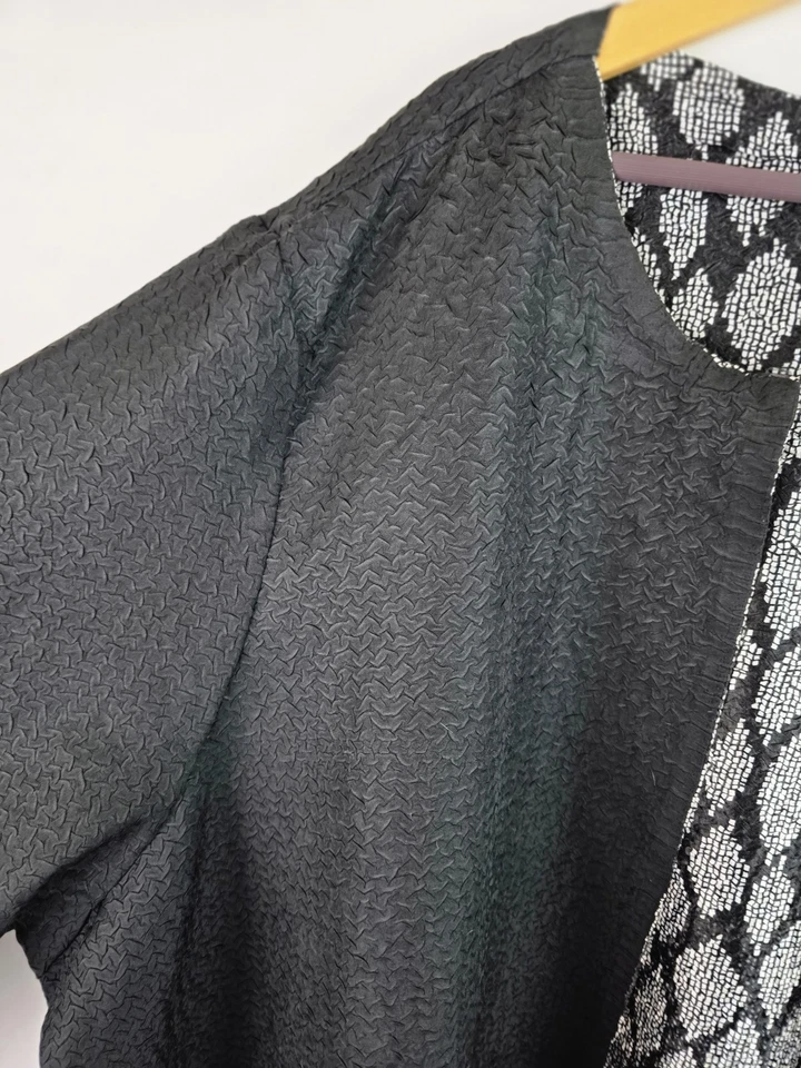 Catherines Womens Jacket Size 4X 230/32W Black Reversible Open Front Long Sleeve - Image 4 of 4