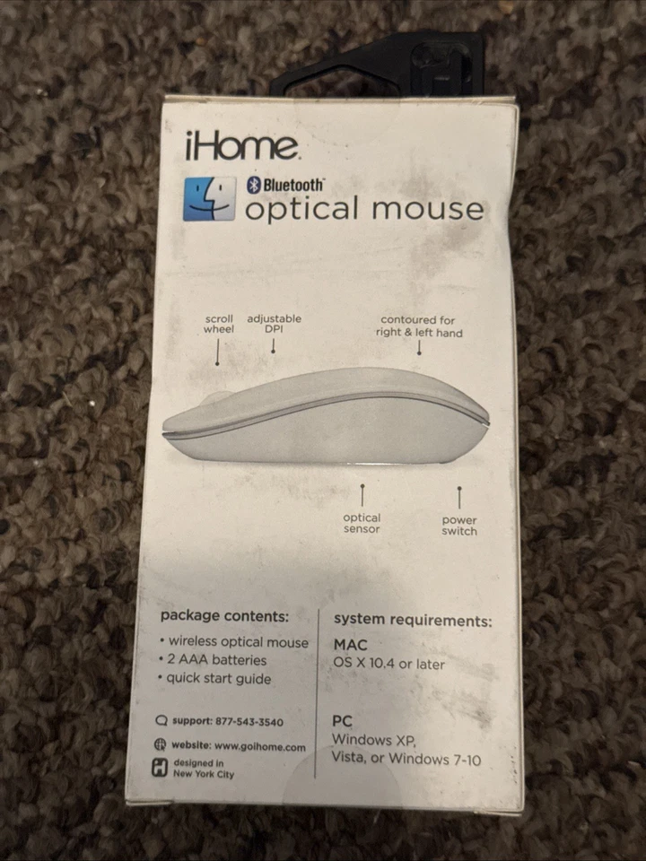 iHome Bluetooth Wireless Optical Mouse for Mac & PC  (new Box Is Dirty) - Image 2 of 2