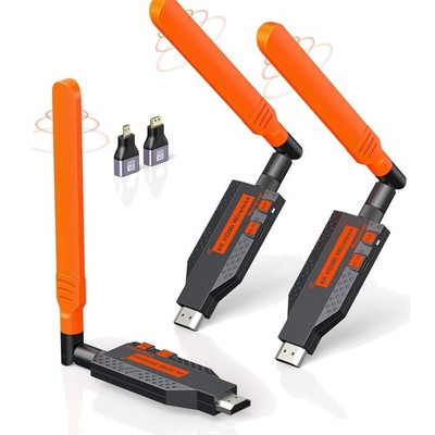 Wireless HDMI Transmitter and 2 Receiver, 4K Decode 1080P Full HD Output, 350...