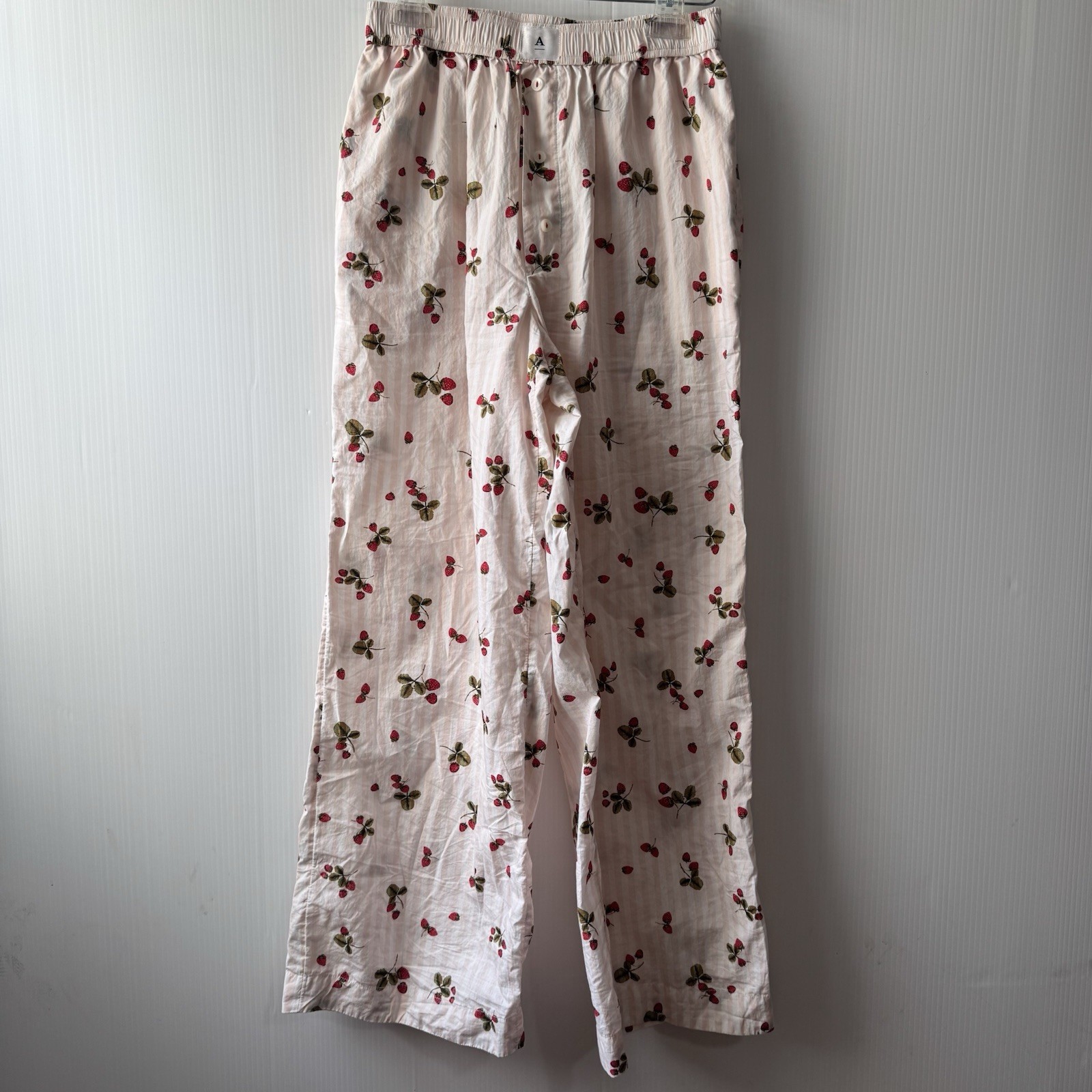 Anthropologie Womens Strawberry Print Pajama Lounge Pants Size XS