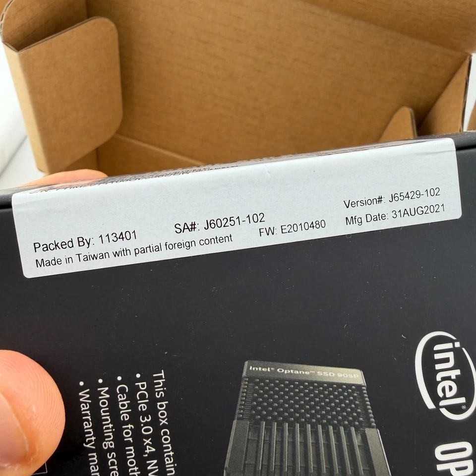 READ Intel Optane 905P Series 960GB 2.5" Internal SSD (SSDPE21D960GAM3) SEALED - Image 2 of 4
