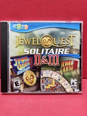 Vintage iWin Jewel Quest Solitaire II & III Br Teaser Puzzle Game PC CD-ROM 2009