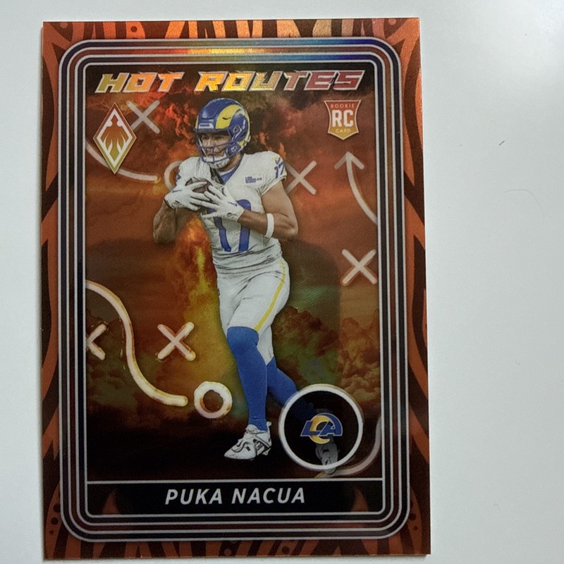 2023 Panini Phoenix - Hot Routes Puka Nacua #HR26 Orange /99 (RC) PSA 10 🔥