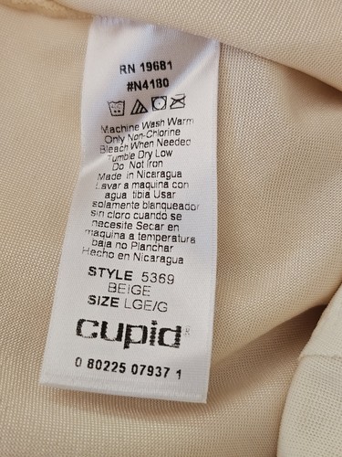 Cupid High Waist Beige Shapewear Shorts Size Large Firm Control Body Shaper 5369 - Picture 5 of 6